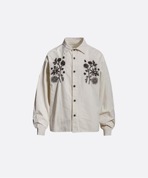 Contrast Embroidery Shirt