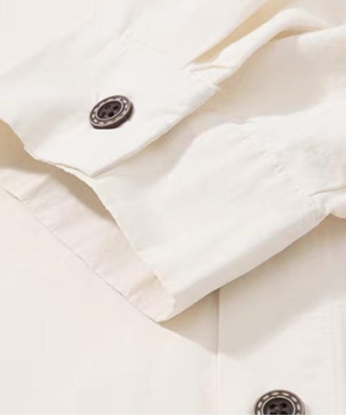 U:UME（ユーム）の「Contrast Embroidery Shirt（シャツ/ブラウス・メンズ・ブラウン/アイボリー・MEDIUM/X-LARGE/LARGE）」の5枚目の写真