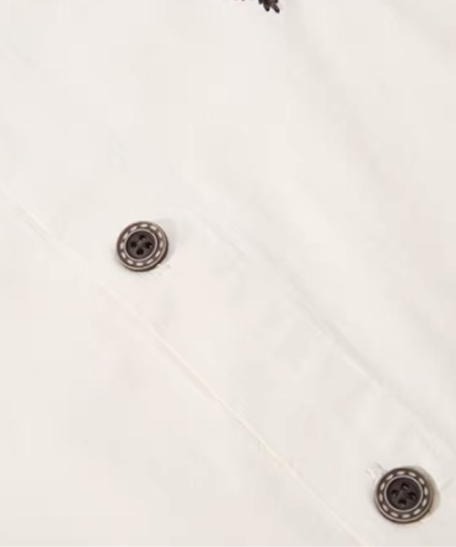U:UME（ユーム）の「Contrast Embroidery Shirt（シャツ/ブラウス・メンズ・ブラウン/アイボリー・MEDIUM/X-LARGE/LARGE）」の6枚目の写真