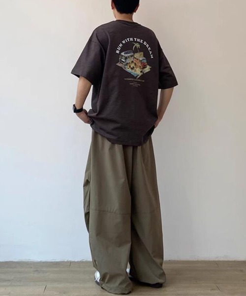 KELVIN(ケルヴァン)の「Wide Parachute Pants ワイドパラシュートパンツ(その他パンツ・メンズ・カーキ系/ブラック・MEDIUM/LARGE)」の10枚目の写真