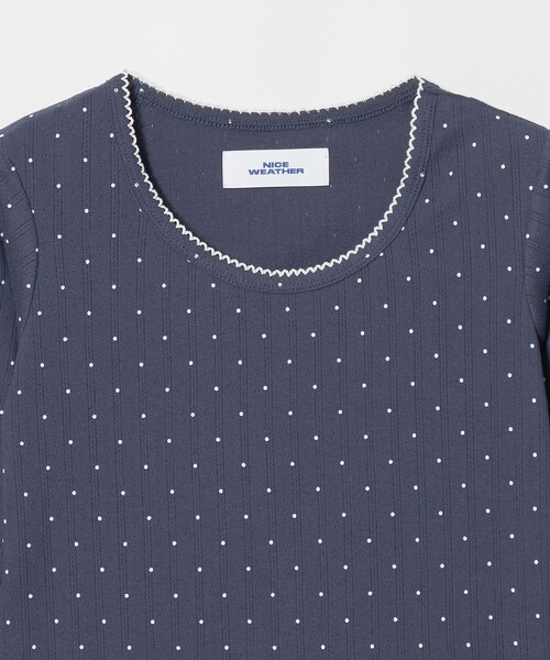 NICE WEATHER(ナイスウェザー)の「<NICE WEATHER>ドットレース カットソー(Tシャツ/カットソー・レディース・ホワイト/ネイビー/ライトグレー・FREE)」の20枚目の写真