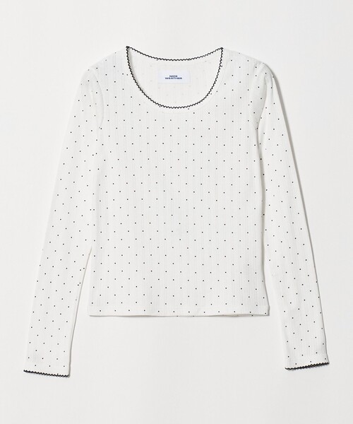 NICE WEATHER(ナイスウェザー)の「<NICE WEATHER>ドットレース カットソー(Tシャツ/カットソー・レディース・ホワイト/ネイビー/ライトグレー・FREE)」の11枚目の写真