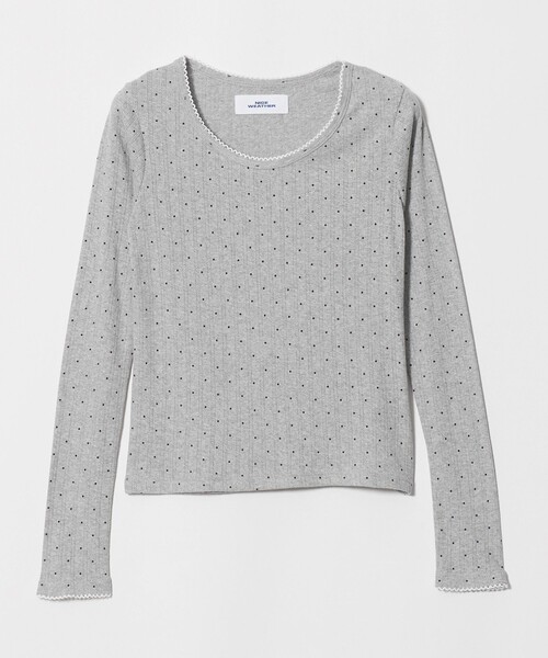 NICE WEATHER(ナイスウェザー)の「<NICE WEATHER>ドットレース カットソー(Tシャツ/カットソー・レディース・ホワイト/ネイビー/ライトグレー・FREE)」の14枚目の写真