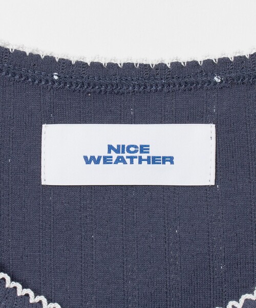 NICE WEATHER(ナイスウェザー)の「<NICE WEATHER>ドットレース カットソー(Tシャツ/カットソー・レディース・ホワイト/ネイビー/ライトグレー・FREE)」の9枚目の写真
