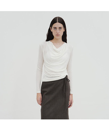 TIF WOOL-BLEND DRAPED TOP_3COLORS