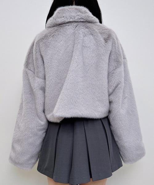 INGNI(イング)の「ステンカラービジューボタンエコファージャケット(その他アウター・レディース・アイボリー/ベージュ/ブラック/グレー系その他・M)」の12枚目の写真