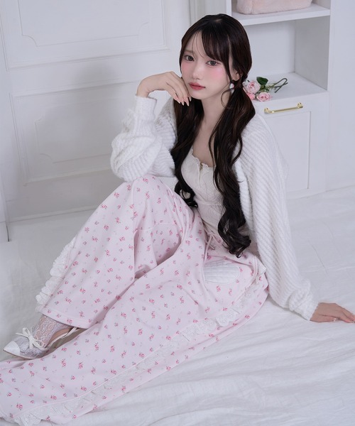 Honey Cinnamon（ハニーシナモン）の「Heartアップリケパンツ（スウェットパンツ・レディース・グレー/ピンク・FREE）」の11枚目の写真