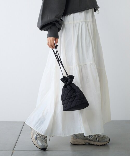 CIAOPANIC TYPY(チャオパニックティピー)の「:【ZOZO限定】ボールチェーンキルティング巾着ショルダー(ショルダーバッグ・レディース・アイボリー/オレンジ/ブラック/カーキ/グレイッシュベージュ・ONE SIZE)」の19枚目の写真