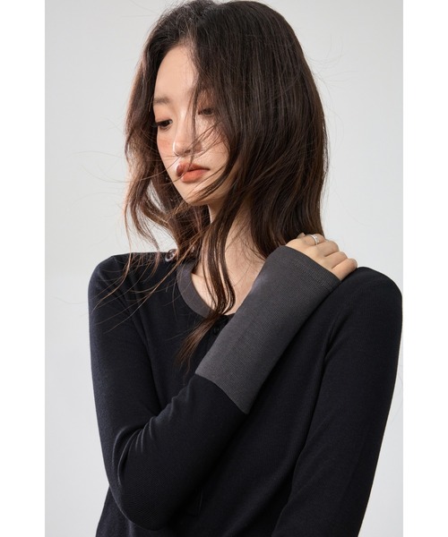 Bifrost(ビフレスト)の「ラウンドネックカットソー(Tシャツ/カットソー・レディース・グレー/ブラック・M/L)」の11枚目の写真