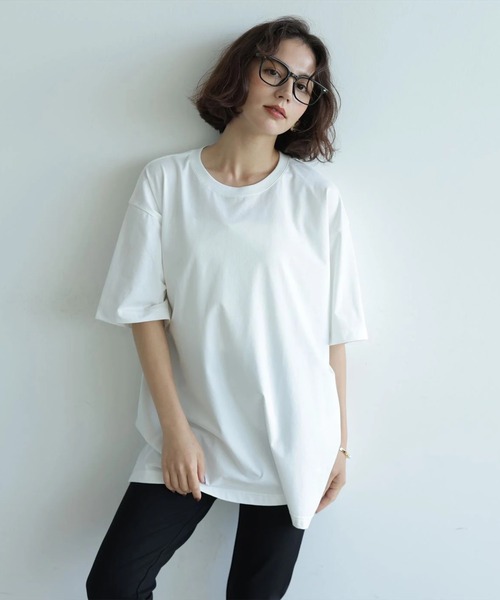 Arpege story(アルページュストーリー)の「〈着るスキンケア〉ユニセックスTシャツ(Tシャツ/カットソー・レディース・ブラック/ホワイト・FREE)」の1枚目の写真