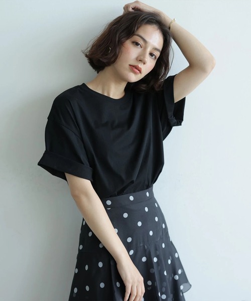 Arpege story(アルページュストーリー)の「〈着るスキンケア〉ユニセックスTシャツ(Tシャツ/カットソー・レディース・ブラック/ホワイト・FREE)」の2枚目の写真