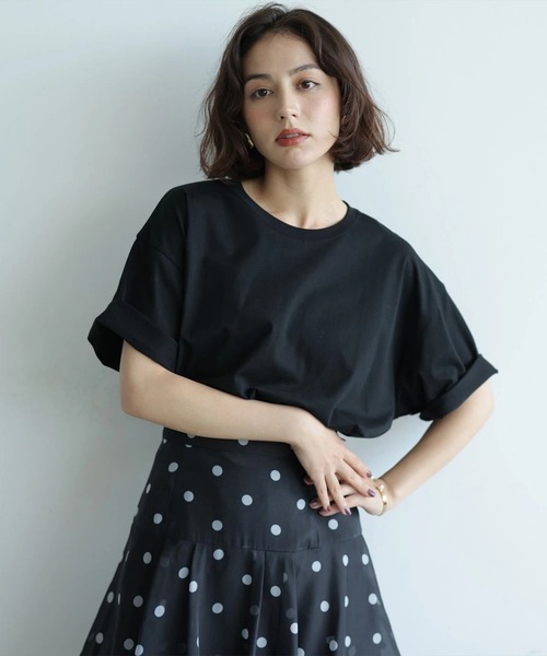Arpege story(アルページュストーリー)の「〈着るスキンケア〉ユニセックスTシャツ(Tシャツ/カットソー・レディース・ブラック/ホワイト・FREE)」の4枚目の写真