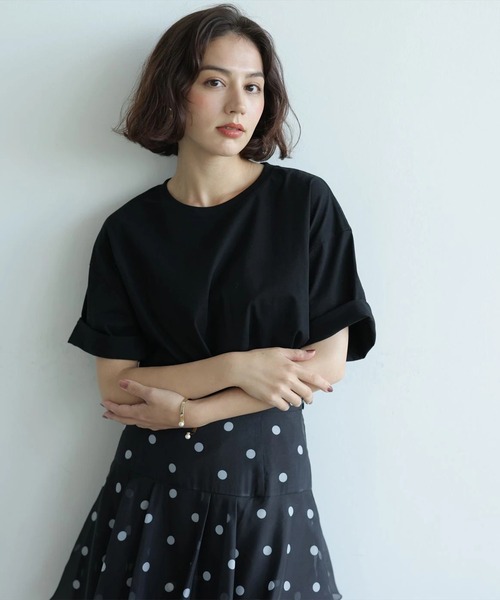 Arpege story(アルページュストーリー)の「〈着るスキンケア〉ユニセックスTシャツ(Tシャツ/カットソー・レディース・ブラック/ホワイト・FREE)」の5枚目の写真