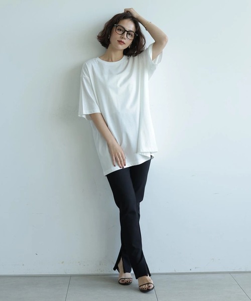 Arpege story(アルページュストーリー)の「〈着るスキンケア〉ユニセックスTシャツ(Tシャツ/カットソー・レディース・ブラック/ホワイト・FREE)」の13枚目の写真