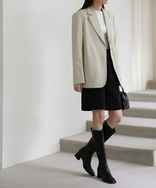 SAPPUN(サプン)の「Levera(レベラ)ベーシックロングブーツプラスタイプ(220-66406)SAPPUN(サプン)(ブーツ・レディース・ブラック・25/24.5/24/23.5/23/22.5)」の6枚目の写真