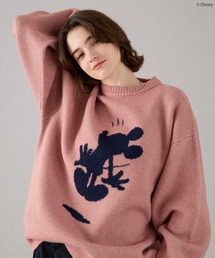 ONCILY（オンシェリー）の「【 Disney / Mickey Mouse 】SILHOUETTE MOTIF KNIT / シルエットモチーフニット（ニット/セーター）」