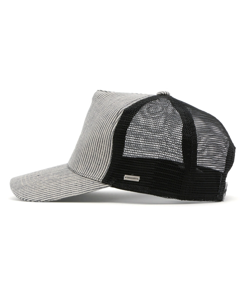 CABALLERO(キャバレロ)の「CABALLERO MESH CAP CUENCA LINEN DENIM STRIPE NAVY(キャップ・メンズ・ネイビー・FREE)」の2枚目の写真