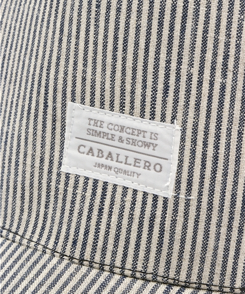 CABALLERO(キャバレロ)の「CABALLERO MESH CAP CUENCA LINEN DENIM STRIPE NAVY(キャップ・メンズ・ネイビー・FREE)」の5枚目の写真