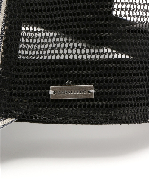 CABALLERO(キャバレロ)の「CABALLERO MESH CAP CUENCA LINEN DENIM STRIPE NAVY(キャップ・メンズ・ネイビー・FREE)」の7枚目の写真