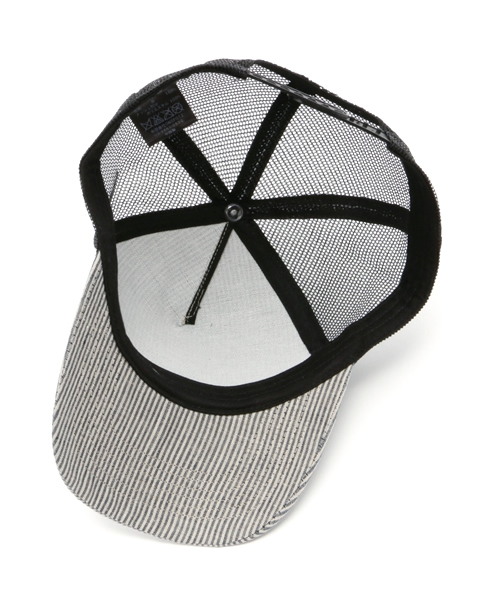 CABALLERO(キャバレロ)の「CABALLERO MESH CAP CUENCA LINEN DENIM STRIPE NAVY(キャップ・メンズ・ネイビー・FREE)」の9枚目の写真