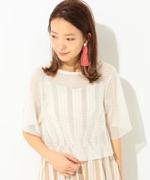 Another Edition | メッシュフリルスリーブプルオーバー/AEMFC MESH フリル SL PO(ニット/セーター)