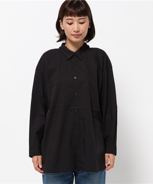 niko and...（ニコアンド）の「BFロングシャツ【niko and ...】（シャツ/ブラウス・レディース・ブラック/カーキ・LARGE/MEDIUM）」の3枚目の写真