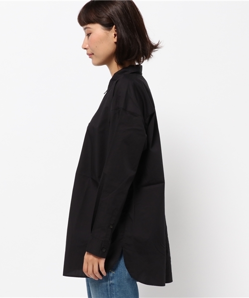 niko and...（ニコアンド）の「BFロングシャツ【niko and ...】（シャツ/ブラウス・レディース・ブラック/カーキ・LARGE/MEDIUM）」の4枚目の写真