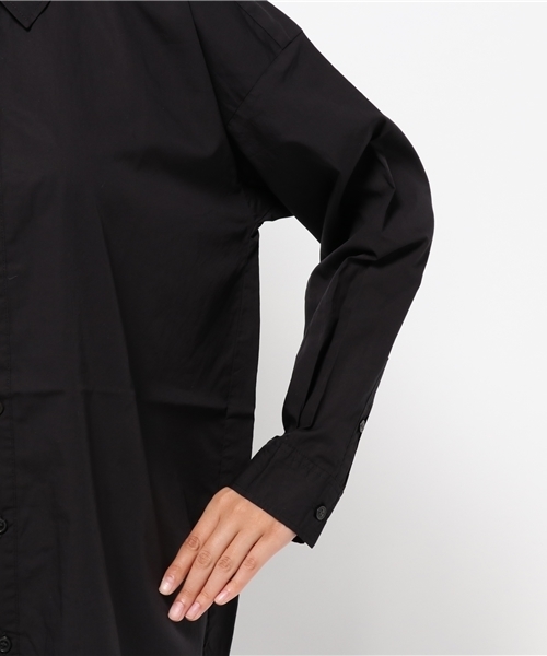 niko and...（ニコアンド）の「BFロングシャツ【niko and ...】（シャツ/ブラウス・レディース・ブラック/カーキ・LARGE/MEDIUM）」の7枚目の写真