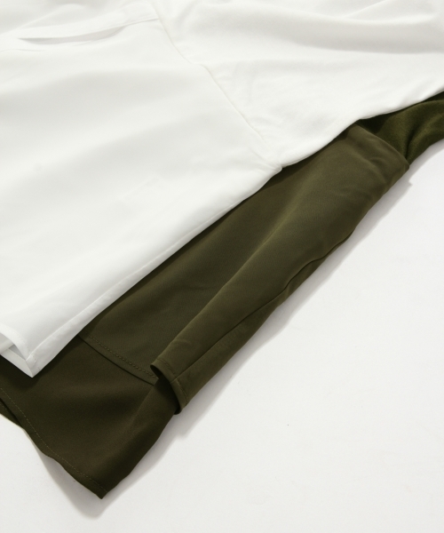 GLOBAL WORK（グローバルワーク）の「スソディティールT長袖/725121（Tシャツ/カットソー・レディース・ブラック/カーキ/ホワイト系その他/ホワイト/ネイビー/グレー・LARGE/SMALL/MEDIUM）」の7枚目の写真