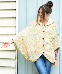 チャイハネ | 【チャイハネ】yul カラフルニットポンチョジャケット(その他アウター)