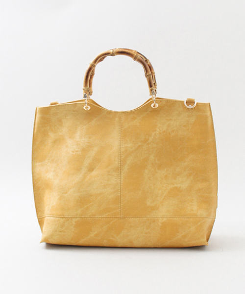 UR SELECT（ユーアールセレクト）の「バンブートートBAG（トートバッグ・レディース・ブラウン/グリーン/イエロー/ブラック・ONESIZE）」の4枚目の写真