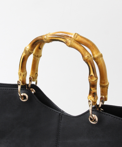 UR SELECT（ユーアールセレクト）の「バンブートートBAG（トートバッグ・レディース・ブラウン/グリーン/イエロー/ブラック・ONESIZE）」の10枚目の写真