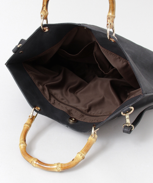 UR SELECT（ユーアールセレクト）の「バンブートートBAG（トートバッグ・レディース・ブラウン/グリーン/イエロー/ブラック・ONESIZE）」の13枚目の写真