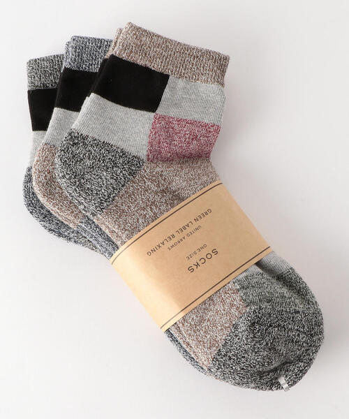 green label relaxing(グリーンレーベルリラクシング)の「<green label relaxing>クォーター 3P/3足セット ソックス(ソックス/靴下・メンズ・その他1/その他2/その他3/その他4/その他5/その他6/その他7/その他8/その他9/グレー/その他10/その他11/その他12/その他13/その他15/その他14/その他16/その他17・FREE)」の5枚目の写真
