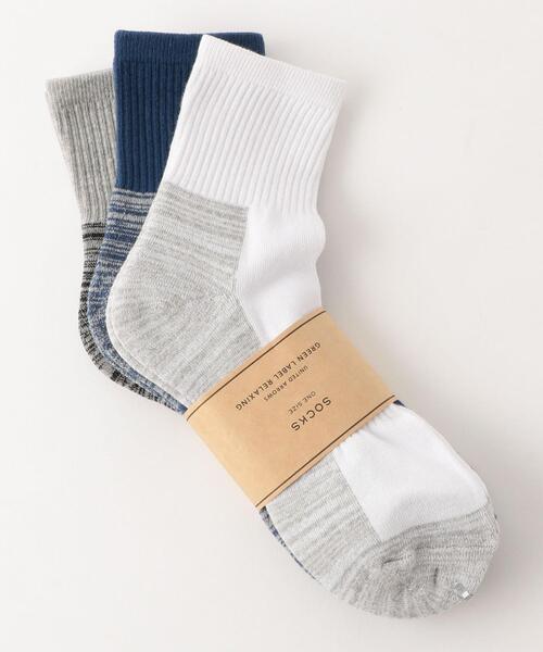green label relaxing(グリーンレーベルリラクシング)の「<green label relaxing>クォーター 3P/3足セット ソックス(ソックス/靴下・メンズ・その他1/その他2/その他3/その他4/その他5/その他6/その他7/その他8/その他9/グレー/その他10/その他11/その他12/その他13/その他15/その他14/その他16/その他17・FREE)」の2枚目の写真