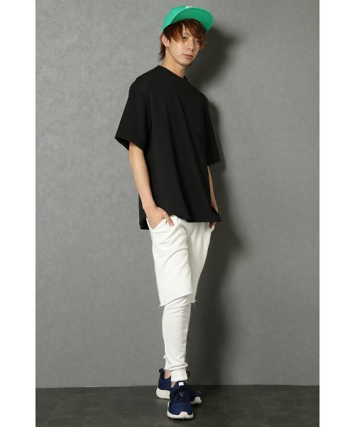 VENCEEXCHANGE(ヴァンスエクスチェンジ)の「裏毛フェイクレイヤードパンツ (その他パンツ・メンズ・オフホワイト/ブラック・LARGE/MEDIUM)」の1枚目の写真