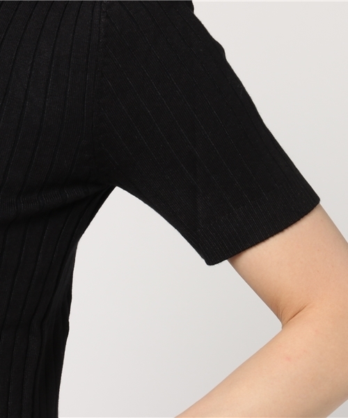 KOBE LETTUCE（コウベレタス）の「春夏に押さえておきたい「リブT」が登場！ワイドリブ★クルーネックニット/ハイネック/トップス/レディース/神戸レタス[C2391]（ニット/セーター・レディース・ブラック/オフホワイト/ブルー/グリーン/ピンク/イエロー・FREE）」の11枚目の写真