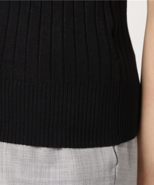 KOBE LETTUCE（コウベレタス）の「春夏に押さえておきたい「リブT」が登場！ワイドリブ★クルーネックニット/ハイネック/トップス/レディース/神戸レタス[C2391]（ニット/セーター・レディース・ブラック/オフホワイト/ブルー/グリーン/ピンク/イエロー・FREE）」の12枚目の写真