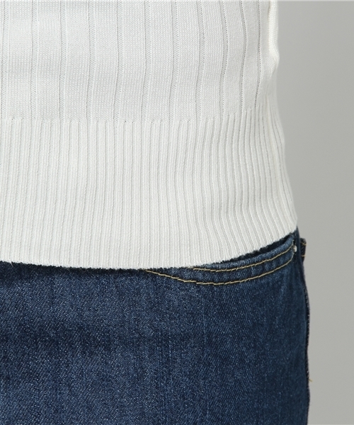 KOBE LETTUCE（コウベレタス）の「春夏に押さえておきたい「リブT」が登場！ワイドリブ★クルーネックニット/ハイネック/トップス/レディース/神戸レタス[C2391]（ニット/セーター・レディース・ブラック/オフホワイト/ブルー/グリーン/ピンク/イエロー・FREE）」の15枚目の写真