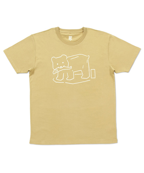 Design Tshirts Store graniph（デザイン　ティーシャツ　ストア　グラニフ）の「ベーシックTシャツ/キボリノクマ（Tシャツ/カットソー・メンズ・ベージュ系その他・SMALL/MEDIUM/X-SMALL/LARGE）」の3枚目の写真
