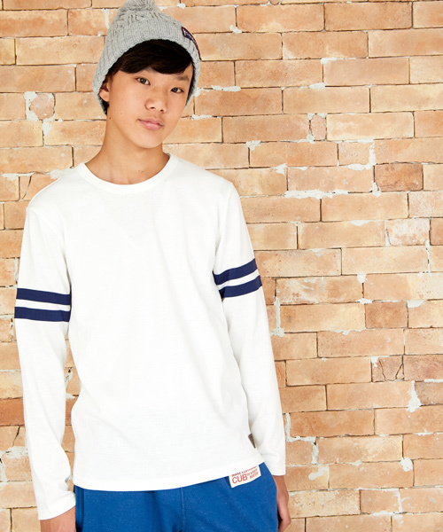 KRIFF MAYER Kid's Collection（クリフメイヤーキッズコレクション）の「USE-TEE　（ティーンズ170cm）（Tシャツ/カットソー・キッズ・グリーン/レッド/オフホワイト/グレー/ネイビー/チャコール/イエロー/パープル・170）」の2枚目の写真