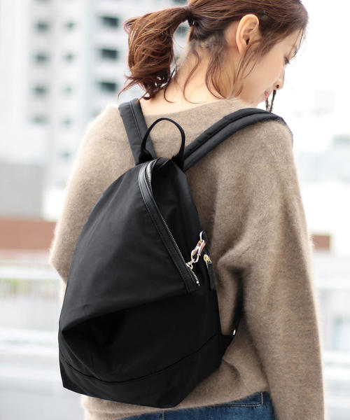 BEAUTY&YOUTH UNITED ARROWS（ビューティーアンドユースユナイテッドアローズ）の「BY∴ ナイロンフォールドリュック о（バックパック/リュック・レディース・ブラック/ベージュ・FREE）」の3枚目の写真