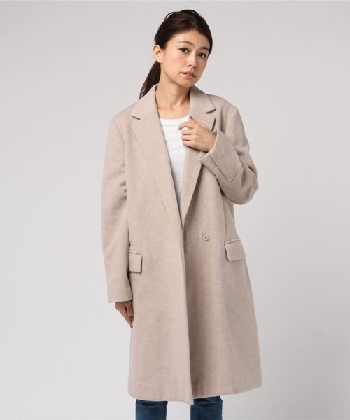 Ined L イネドエルサイズ の 13号 15号 カシミヤ混チェスターコート チェスターコート Wear
