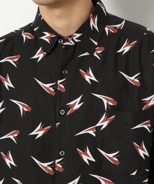 RAGEBLUE（レイジブルー）の「コットン/レーヨン総柄シャツ/776784（シャツ/ブラウス・メンズ・ブラック/ネイビー・LARGE/MEDIUM/SMALL）」の6枚目の写真