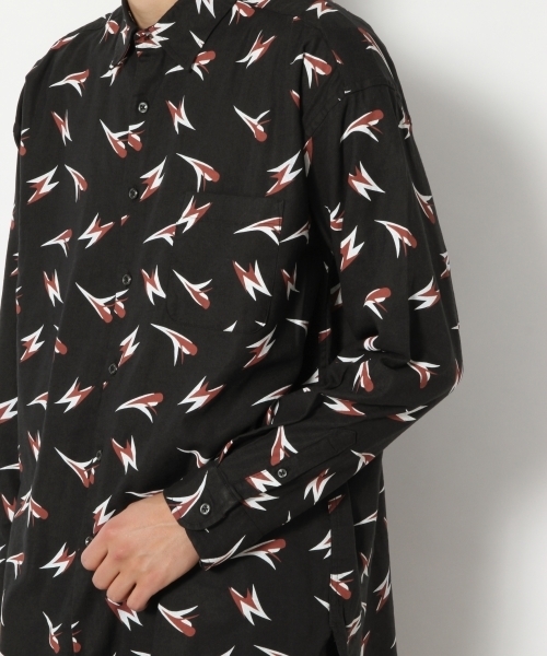 RAGEBLUE（レイジブルー）の「コットン/レーヨン総柄シャツ/776784（シャツ/ブラウス・メンズ・ブラック/ネイビー・LARGE/MEDIUM/SMALL）」の7枚目の写真