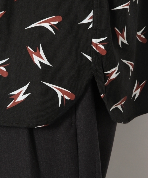 RAGEBLUE（レイジブルー）の「コットン/レーヨン総柄シャツ/776784（シャツ/ブラウス・メンズ・ブラック/ネイビー・LARGE/MEDIUM/SMALL）」の9枚目の写真