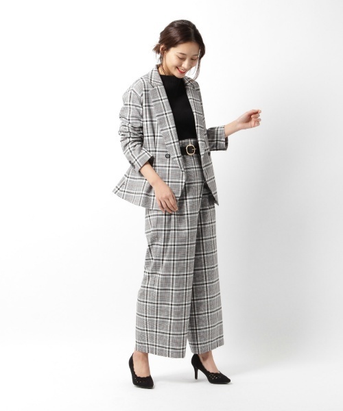 laboratory work(ラボラトリーワーク)の「TRチェックワイドパンツ(その他パンツ・レディース・ブラック系その他/グレー系その他・MEDIUM)」の9枚目の写真