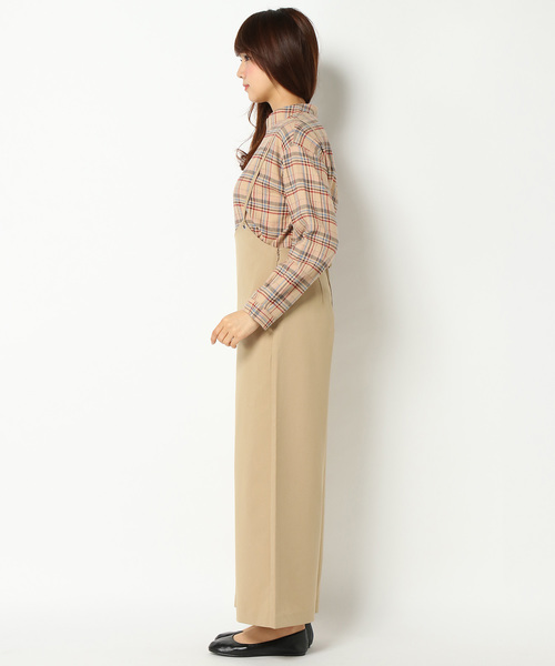 LBC(エルビーシー)の「キャミサロペット(サロペット/オーバーオール・レディース・ブラック/ベージュ・MEDIUM)」の4枚目の写真