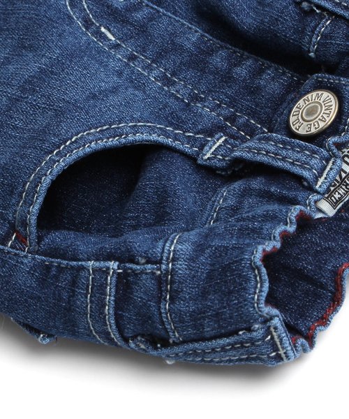 F.O.KIDS(エフオーキッズ)の「スタンダードデニムハーフパンツ 6分丈(デニムパンツ・キッズ・ブルー/ネイビー/サックスブルー・130/110/120/100/80/95/140/90)」の5枚目の写真