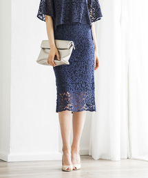 Emma Taylor | 【STYLEBAR】レースナロウスカート《フォーマル・結婚式・セットアップ対応・ひざ下丈》(スカート)